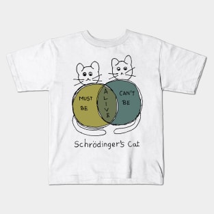 Schrodinger's cat funny physics joke Kids T-Shirt